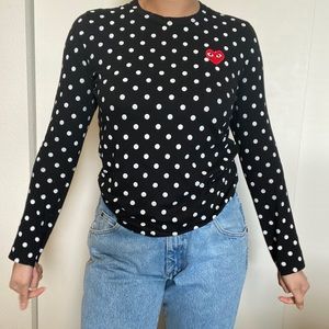 Comme des garçon play polka dot long sleeve
